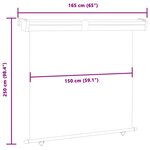 vidaXL Auvent latéral de balcon 165x250 cm Bleu