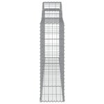 vidaXL Paniers à gabions arqués 10 Pièces 300x30x100/120 cm fer galvanisé