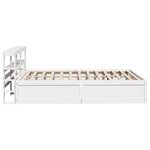 vidaXL Cadre de lit et tête de lit blanc 140x190 cm bois de pin massif
