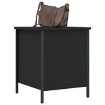 vidaXL Banc de rangement noir 40x42 5x50 cm bois d'ingénierie