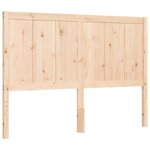 vidaXL Cadre de lit avec tête de lit 120x200 cm bois massif