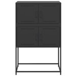 vidaXL Buffet noir 68 5x38 5x107 cm acier