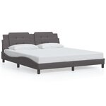 vidaXL Cadre de lit avec tête de lit Gris 180x200 cm Similicuir