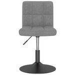 vidaXL Chaises pivotantes à manger lot de 4 gris foncé velours