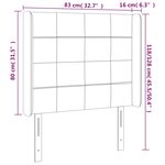 vidaXL Tête de lit à LED Crème 83x16x118/128 cm Tissu
