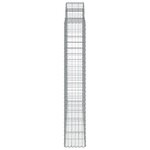 vidaXL Paniers à gabions arqués 4 Pièces 200x30x180/200 cm Fer galvanisé