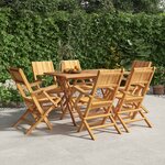 vidaXL Chaises de jardin pliantes lot de 6 55x61x90cm bois massif teck