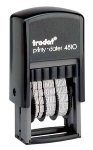 Timbre dateur Printy 4810 Encrage noir Caractère H 3 8 mm x 20 mm TRODAT