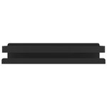 vidaXL Étagère de douche noir mat acier inoxydable 304 brossé