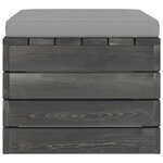 vidaXL Salon palette de jardin 2 Pièces avec coussins Bois de pin massif