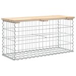 vidaXL Banc de jardin design de gabion 83x31 5x42cm bois massif de pin