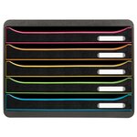 Module De Classement Big Box Plus Horizon 5 Tiroirs Glossy - Noir/arlequin - Exacompta