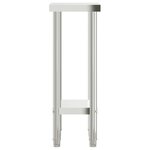 vidaXL Table de travail de cuisine 55x30x85 cm acier inoxydable