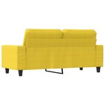 vidaXL Canapé à 2 places Jaune clair 140 cm Tissu