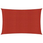 vidaXL Voile d'ombrage 160 g/m² Rouge 3 5x4 5 m PEHD