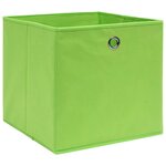 vidaXL Boîtes de rangement 4 Pièces Vert 32x32x32 cm Tissu