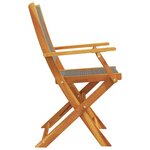 vidaXL Chaises de jardin pliables lot de 8 gris bois d'acacia massif
