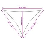 vidaXL Voile de parasol tissu oxford triangulaire 4x5x5 m taupe