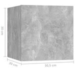 vidaXL Ensemble de meubles TV 6 Pièces Gris béton Bois d'ingénierie