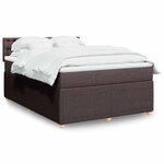 vidaXL Sommier à lattes de lit avec matelas Marron foncé 160x200 cm