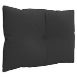 vidaXL Coussins de palette lot de 3 noir tissu