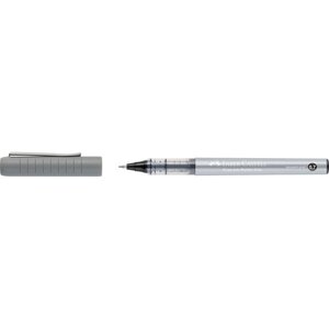 Faber-Castell Roller Free Ink Stylo à bille à encre liquide - Pointe conique 0 7 mm - Largeur de trait fin - Clip en métal - Couleur Noir