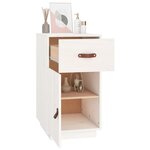vidaXL Armoire de bureau Blanc 40x50x75 cm Bois massif de pin