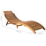 vidaXL Chaises longues lot de 2 avec coussins Bois d'acacia solide