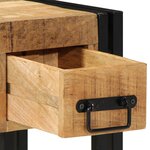Table d'appoint vidaXL avec tiroir Noir 30x30x40 cm Bois de manguier massif