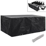 vidaXL Housses de salon de jardin 2 Pièces Rotin 10 œillets 229 x 113 cm