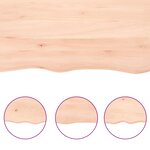 vidaXL Étagère murale 140x40x(2-4) cm bois de chêne massif non traité