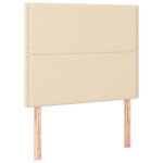 vidaXL Tête de lit à LED Crème 80x5x118/128 cm Tissu