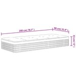 vidaXL Matelas à ressorts ensachés dureté moyenne 90x200 cm