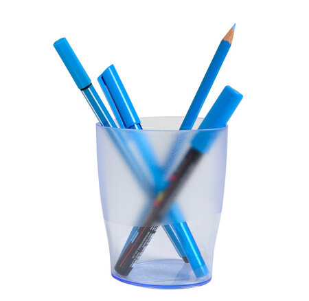Pot à crayon ECOPEN Linicolor bleu glacé transparent EXACOMPTA
