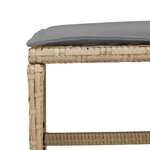 vidaXL Ensemble à manger de jardin et coussins 11 Pièces mélange beige
