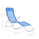 vidaXL Chaises longues pliables lot de 2 Textilène Bleu