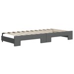 vidaXL Lit de jour avec lit gigogne gris foncé 90x200 cm tissu
