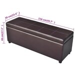 vidaXL Long banc de rangement Bois Marron