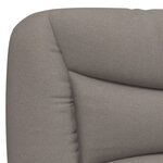vidaXL Lit avec matelas taupe 100x200 cm tissu