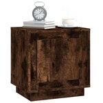 vidaXL Table de chevet chêne fumé 44x35x45 cm bois d'ingénierie