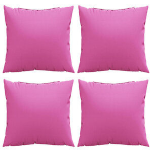 vidaXL Coussins décoratifs 4 Pièces Rose 60 x 60 cm tissu