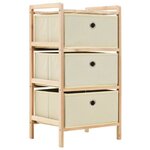 vidaXL Étagères de rangement avec 3 paniers en tissu 2 Pièces beige cèdre