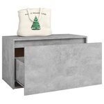 vidaXL Banc d'entrée 80x40x45 cm Gris béton Bois d'ingénierie