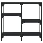 vidaXL Table console noir 80x29x75 cm bois d'ingénierie