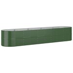 vidaXL Lit surélevé de jardin Acier enduit de poudre 368x80x68 cm Vert