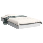 vidaXL Cadre de lit blanc 90x190 cm bois d'ingénierie