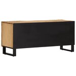 vidaXL Meuble TV 100x34x46 cm bois massif de manguier brut