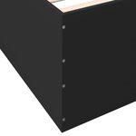vidaXL Cadre de lit noir 90x200 cm bois d'ingénierie