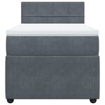 vidaXL Sommier à lattes de lit et matelas Gris foncé 80x200 cm Velours