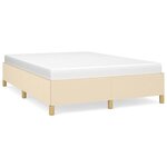 vidaXL Cadre de lit sans matelas crème 140x190 cm tissu